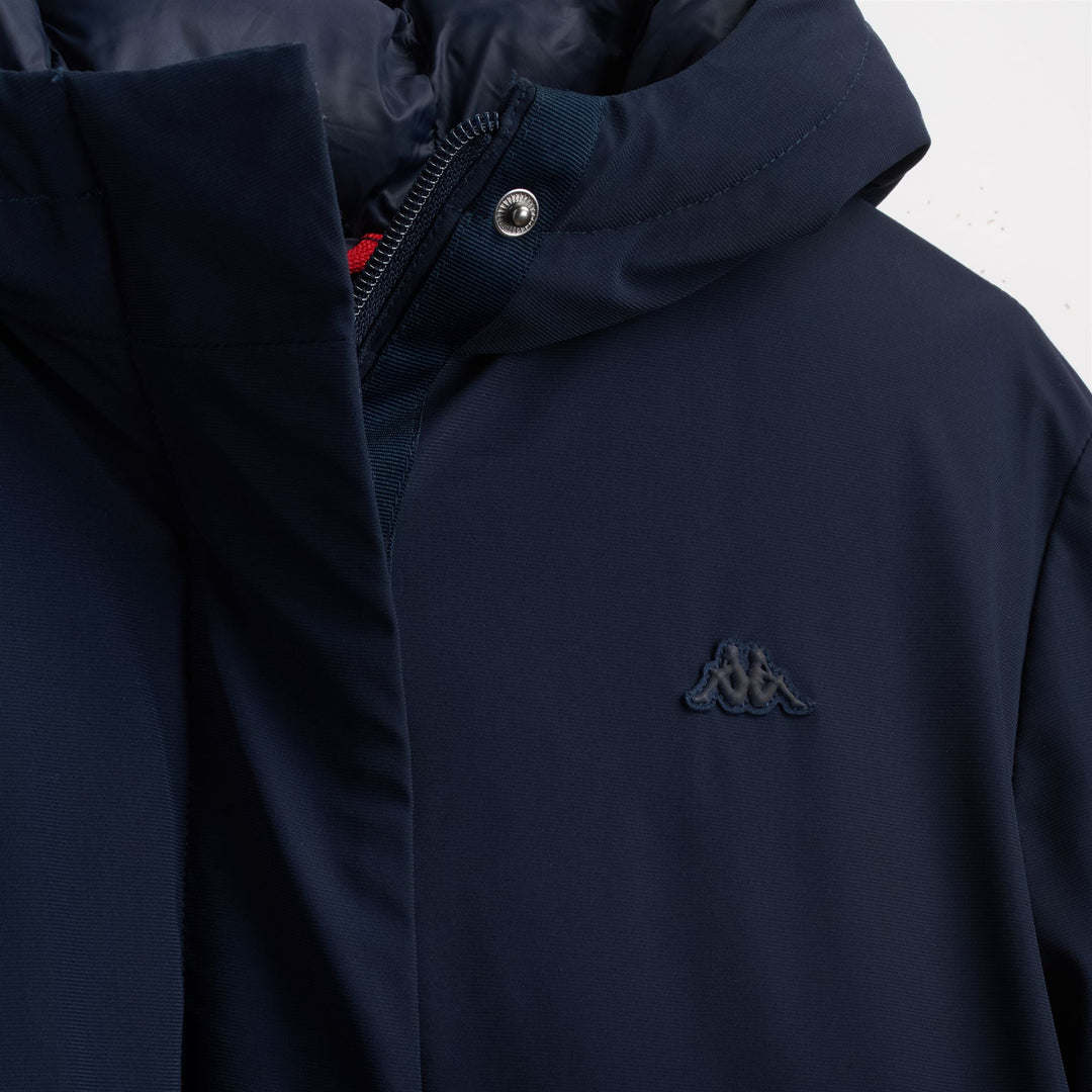 Navy blue Women's Long Jacket with Light Padding main