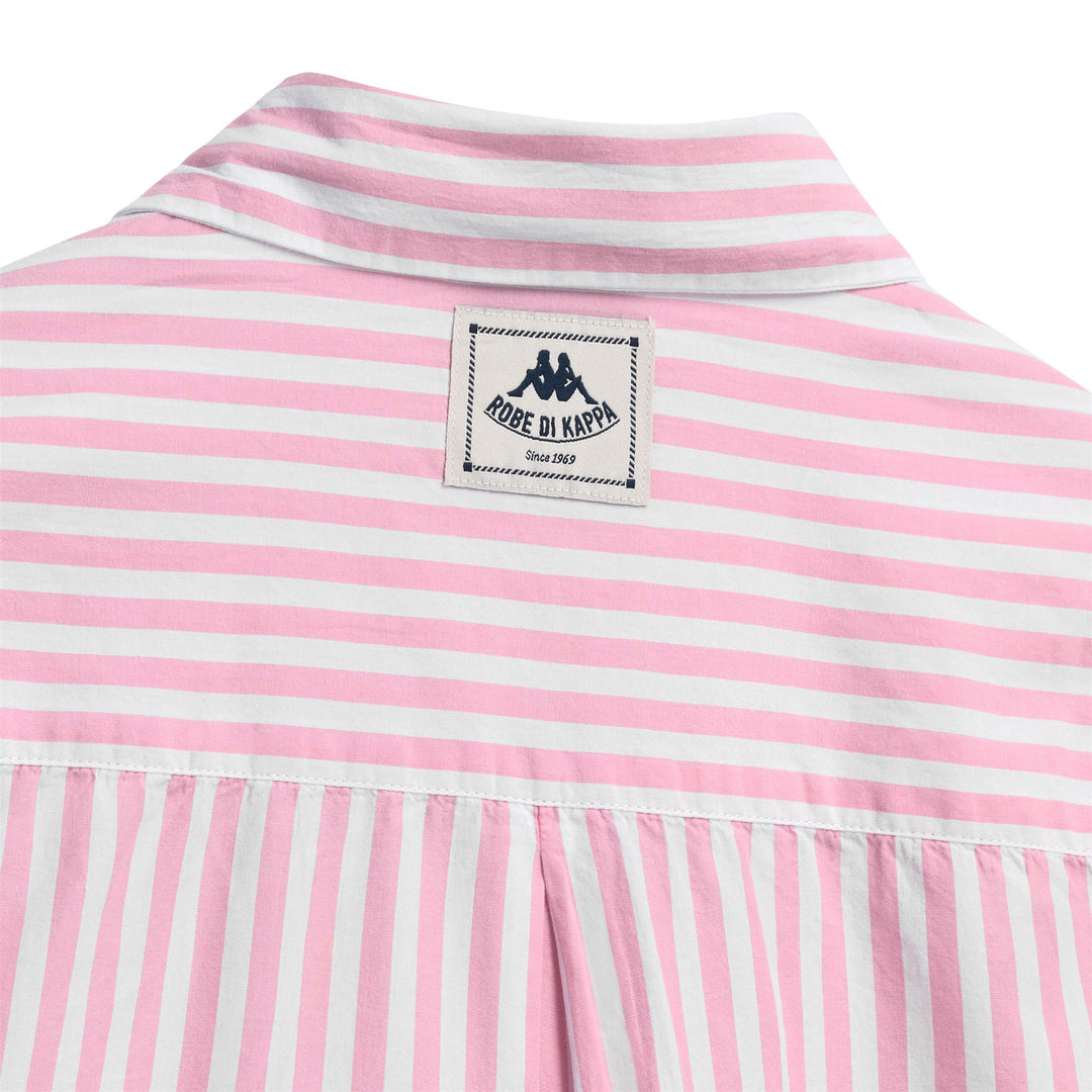 White Women's Casual Regular Fit Striped Cotton Shirt main