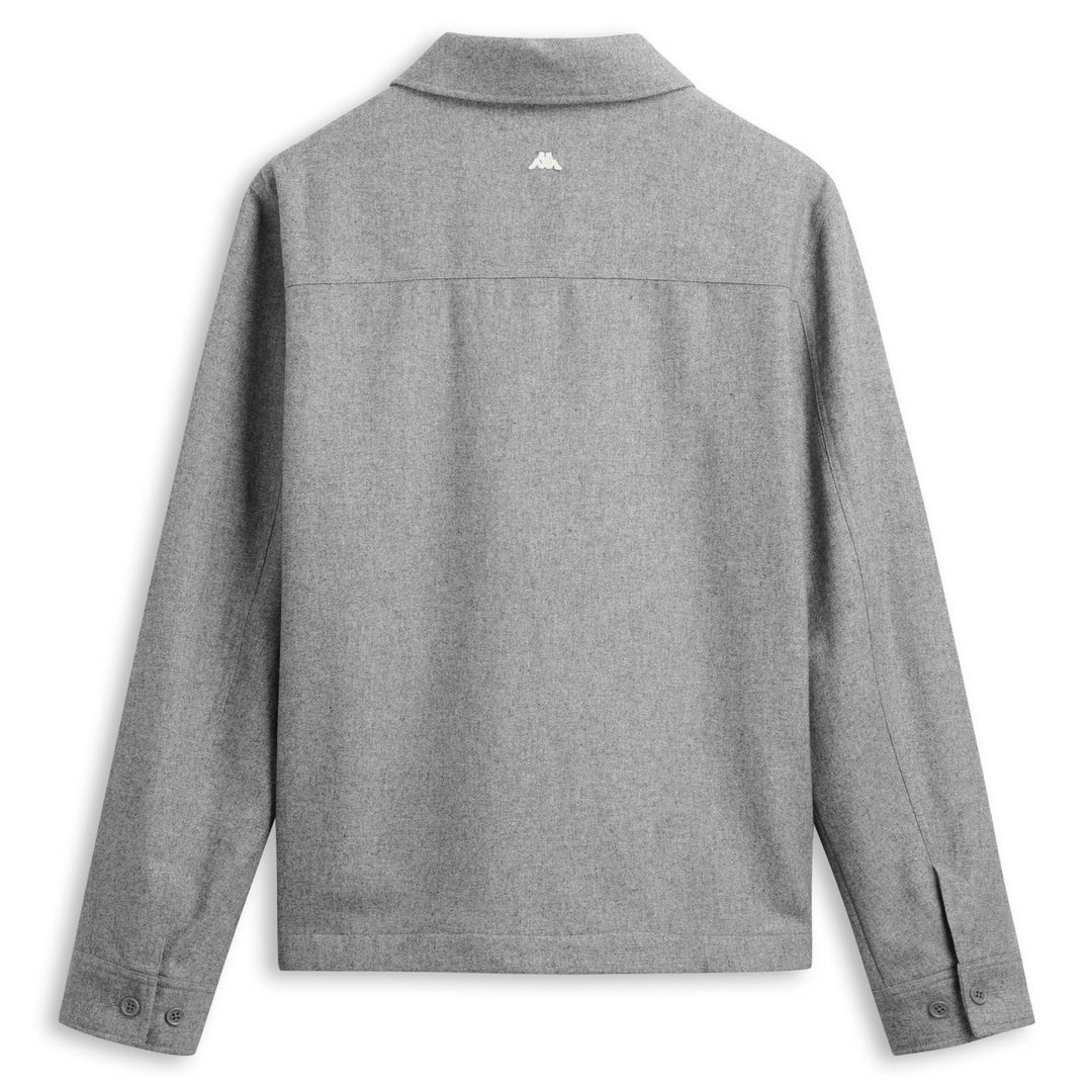 Grey Men's Flannel Overshirt with Zip Closure main