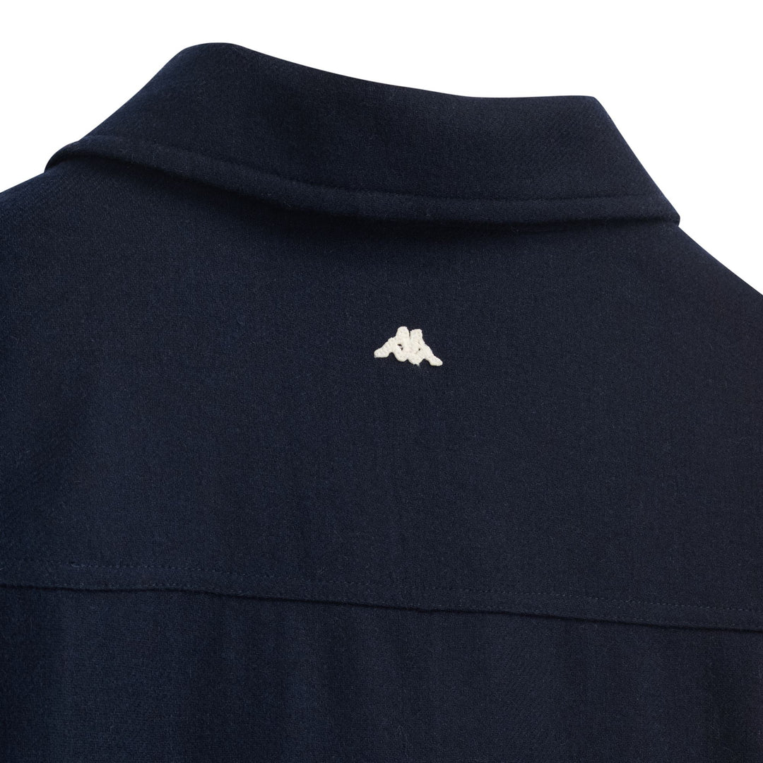 Navy blue Men's Casual Overshirt with Flannel Fabric main