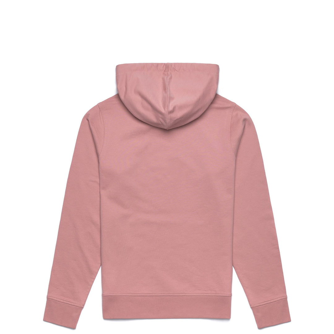 Maglione in pile rosa-rosso da donna con cappuccio e tasca a marsupio main