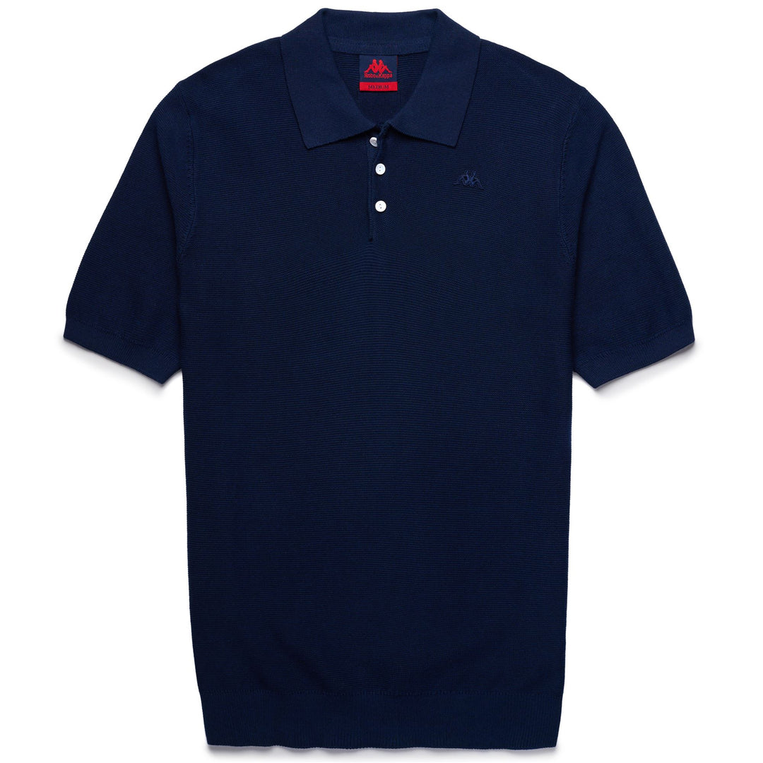 Polo en coton bleu pour homme, coupe ajustée et décontractée 01