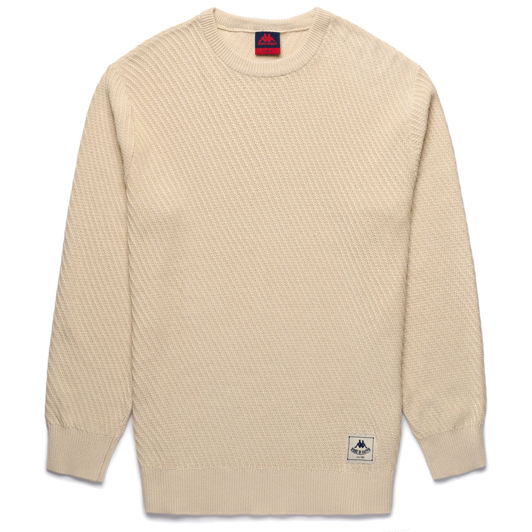 Beige Yellow Men's Casual Cotton Knit Pullover Sweater 01