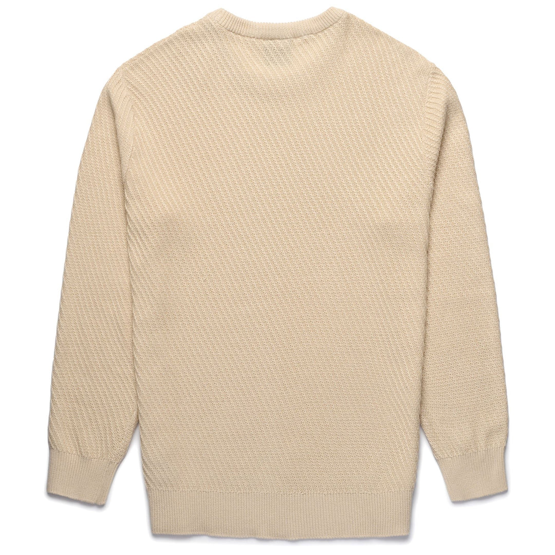 Suéter informal de punto de algodón para hombre en color beige y amarillo main