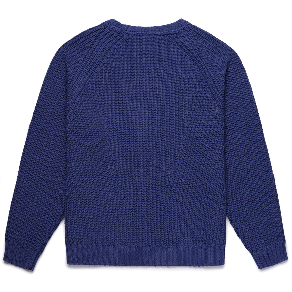 Cárdigan informal de punto azul índigo para mujer con corte holgado 02