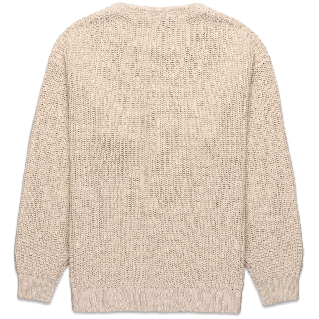 Jersey informal de punto beige para mujer con corte holgado main