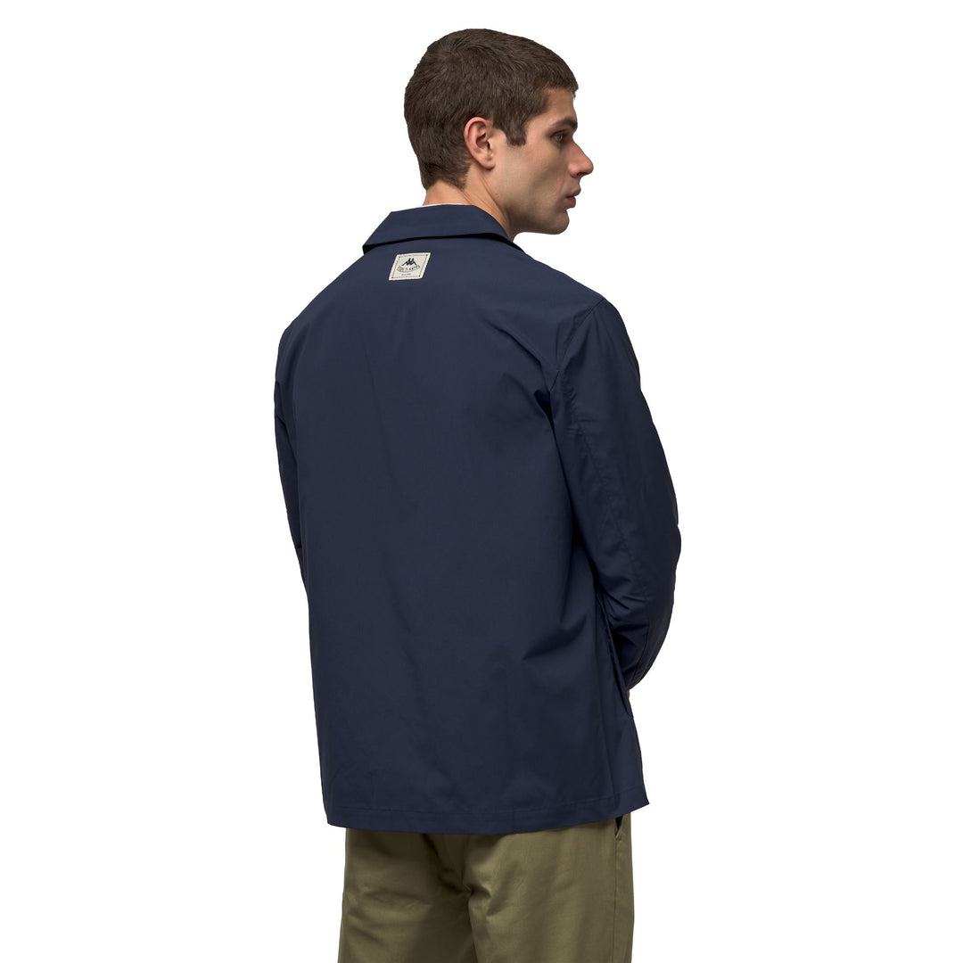 Blue Men's Casual Regular Fit Overshirt in Polyester Blend main