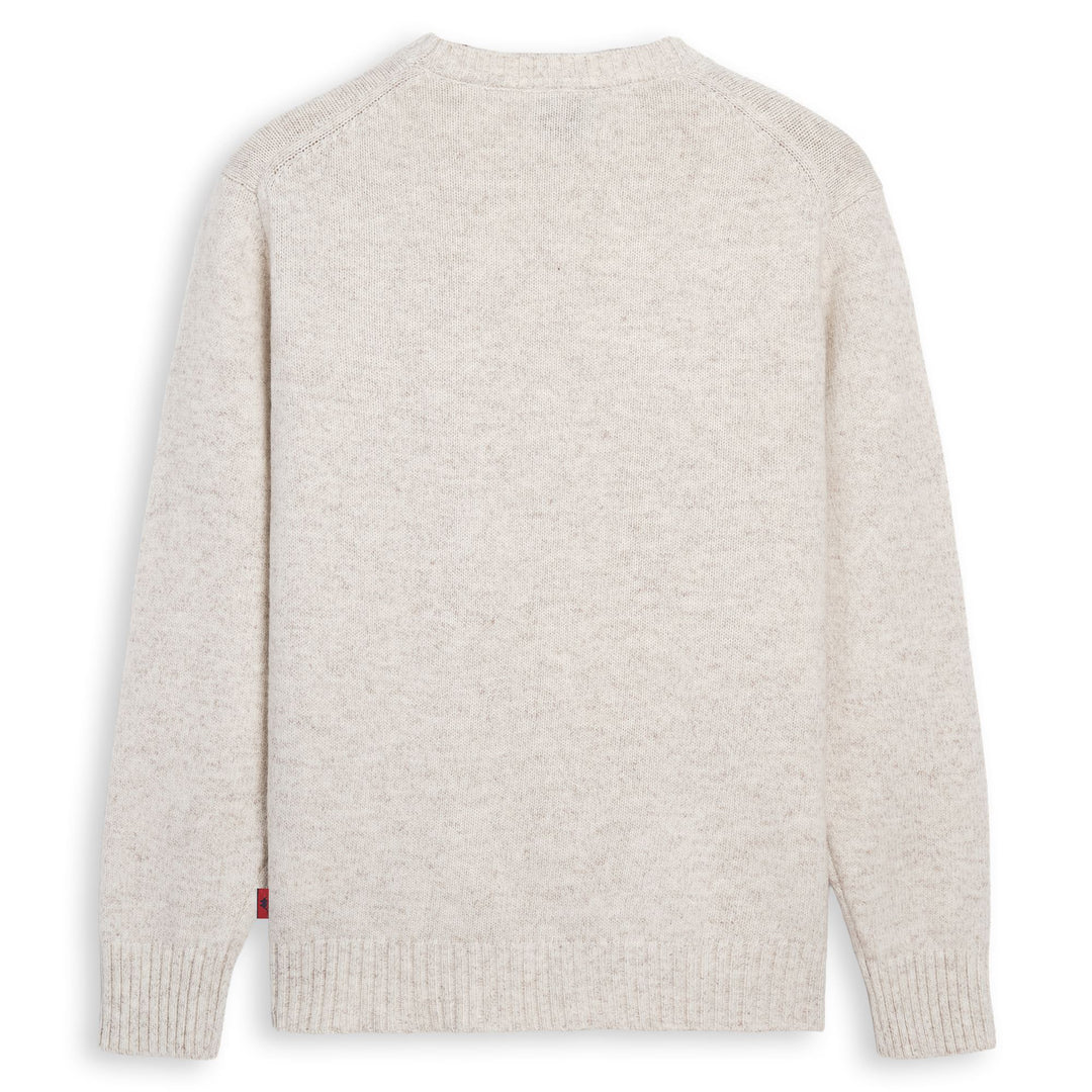 Maglione da uomo in lana bianca a vestibilità regolare main