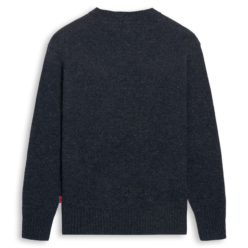 Pull en laine bleu marine pour homme, coupe classique 02