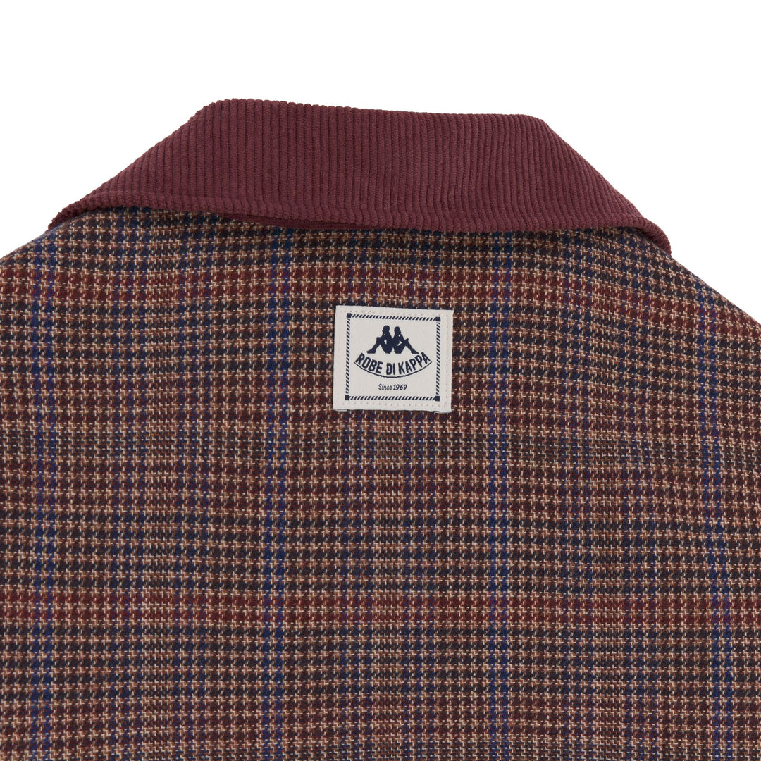 Brown Women's Regular Fit Wool Blend Overshirt with Houndstooth Pattern main