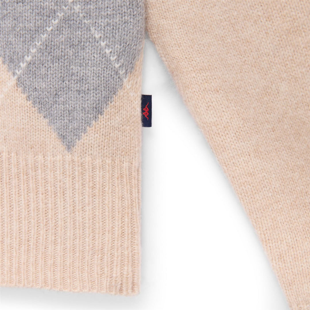 Beige Women's Knitwear Jumper with Rib Borders main