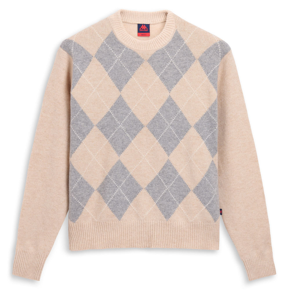 Beige Women's Knitwear Jumper with Rib Borders 02