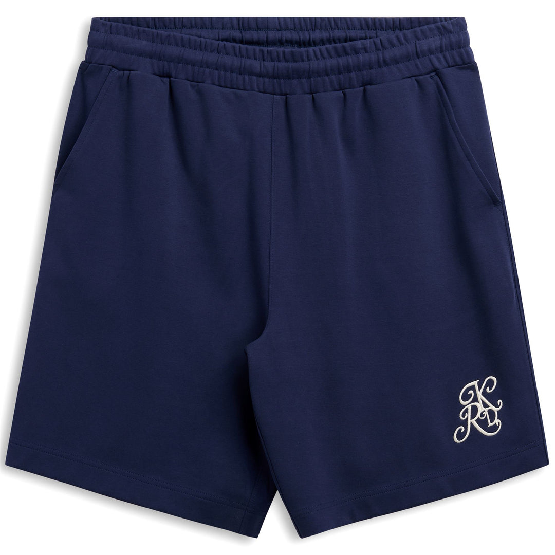 Short de sport décontracté en coton bleu pour homme 01