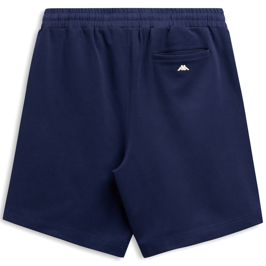 Short de sport décontracté en coton bleu pour homme main