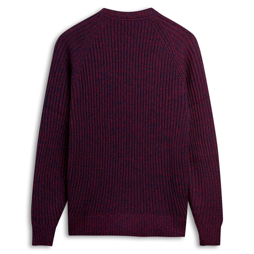 SKOLIO GENOA - KNITWEAR - Pull  Over - Man - BLUE MARINE-RED BLAZE 02