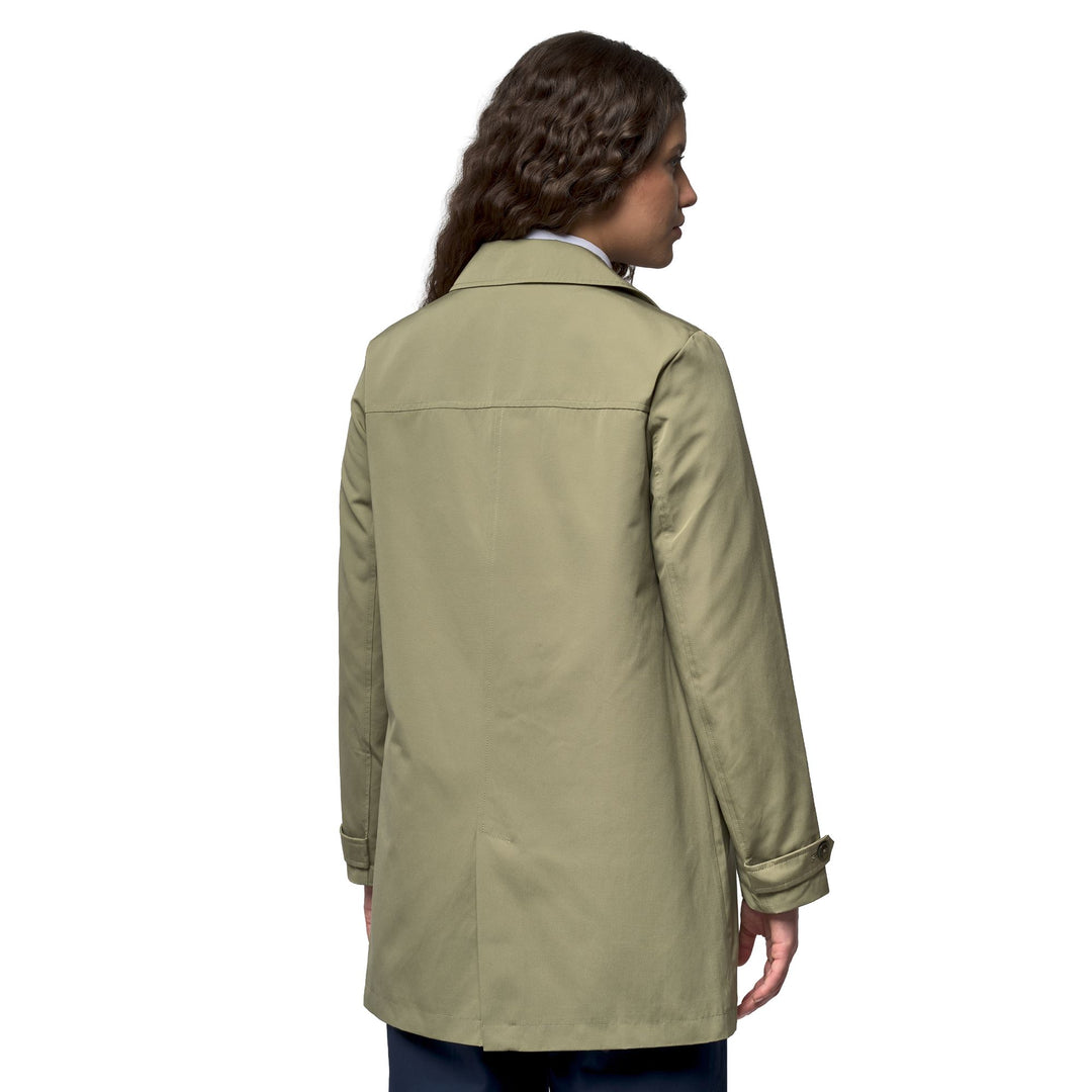 Green Women's Regular Fit 3/4 Length Jacket in Mixed Fabric main