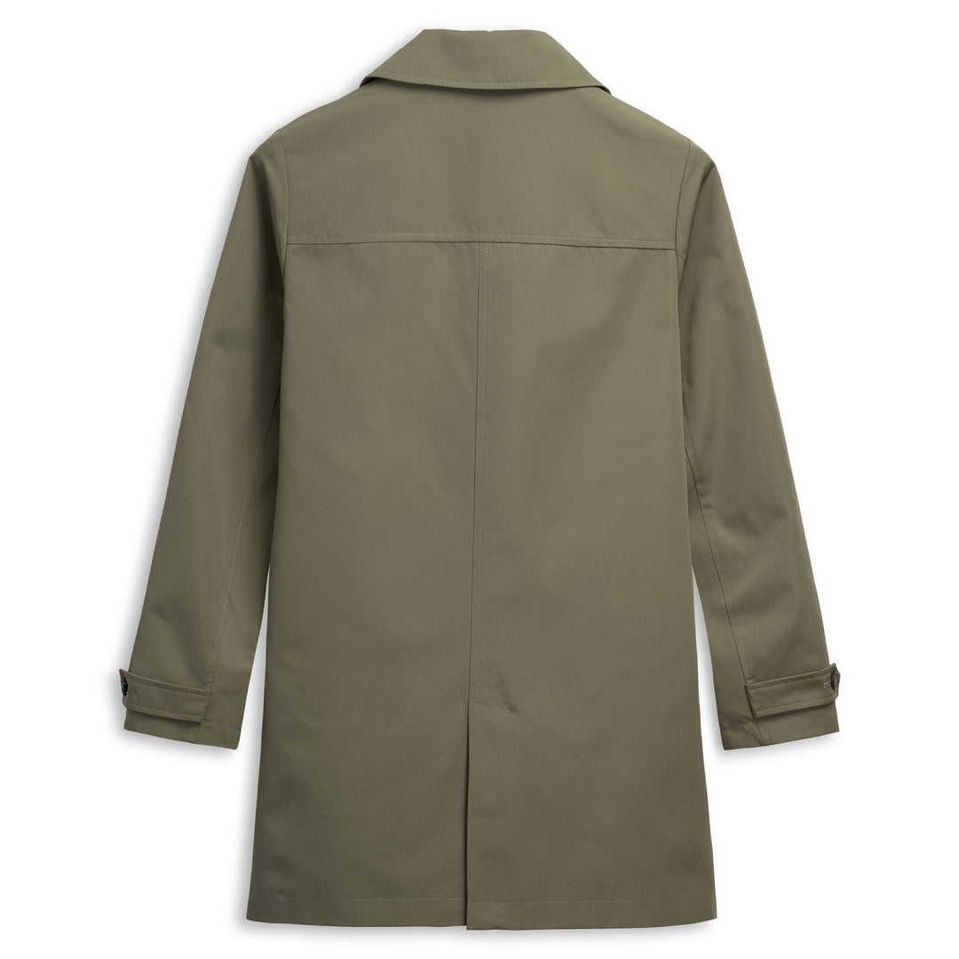 Chaqueta clásica de corte regular para mujer, de algodón, color verde, 3/4 de largo main