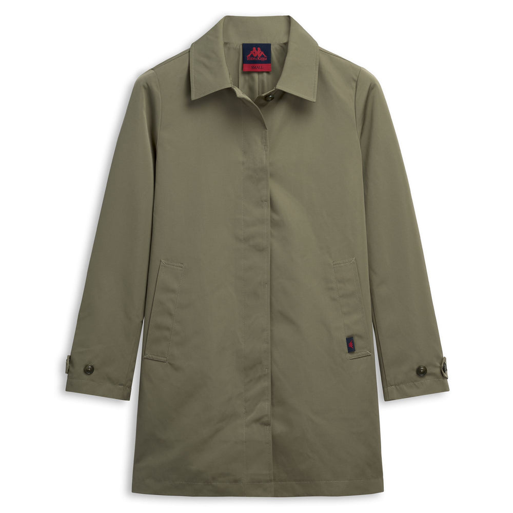 Veste classique 3/4 pour femme, coupe droite, en coton vert 02