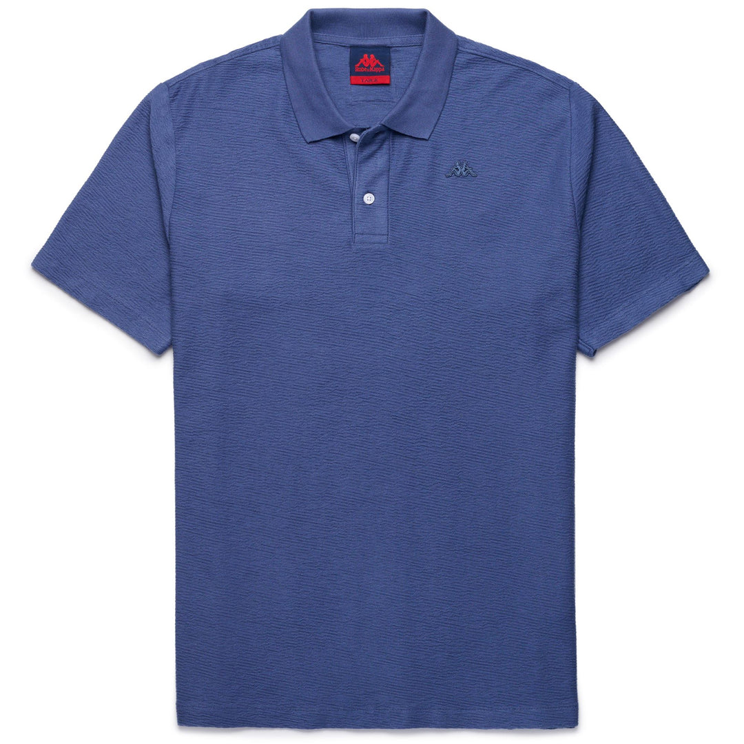 Indigo blue Men's Slim Fit Polo Shirt with Button Closure 01