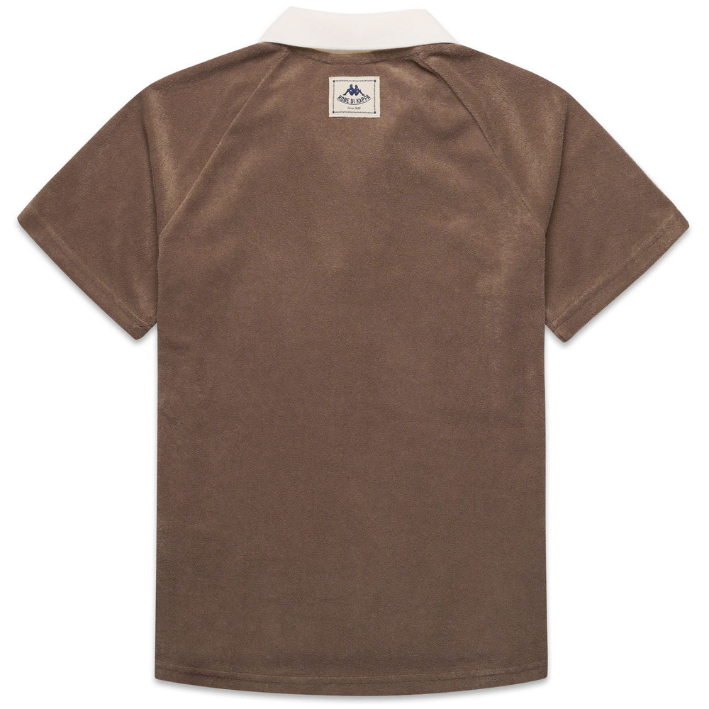 Light Brown Women's Casual Polo Shirt in Towel Fleece 02