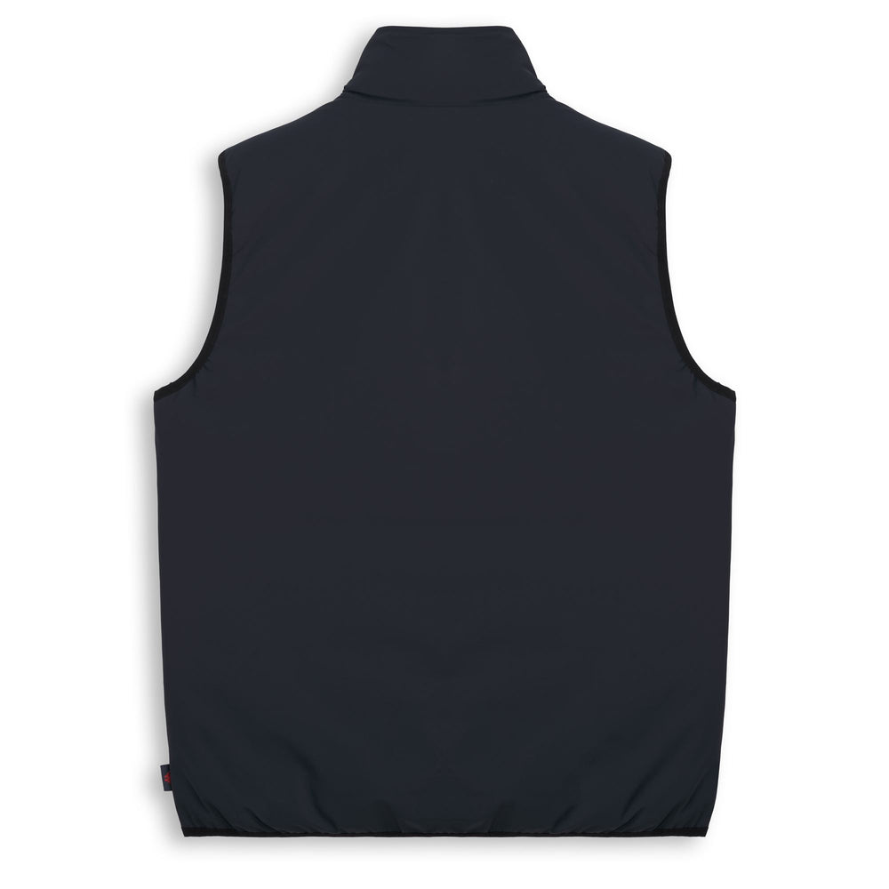 Gilet da uomo blu, vestibilità regolare, leggero, in nylon. 02