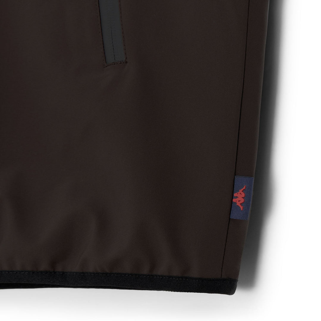 Gilet en nylon extensible marron pour homme, coupe classique main