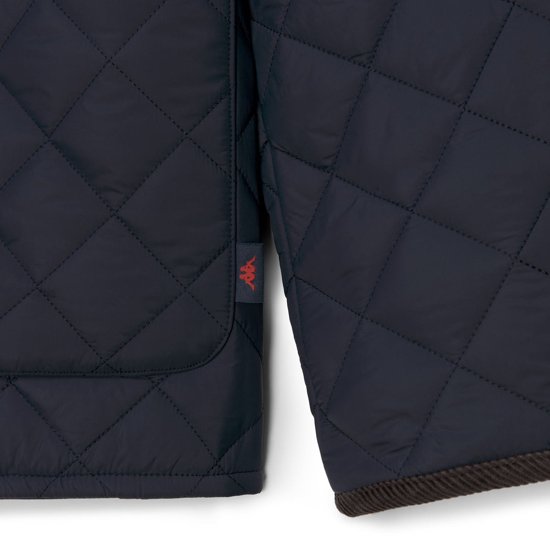 Veste mi-longue pour homme Blue Iris, coupe classique, matelassée légèrement main