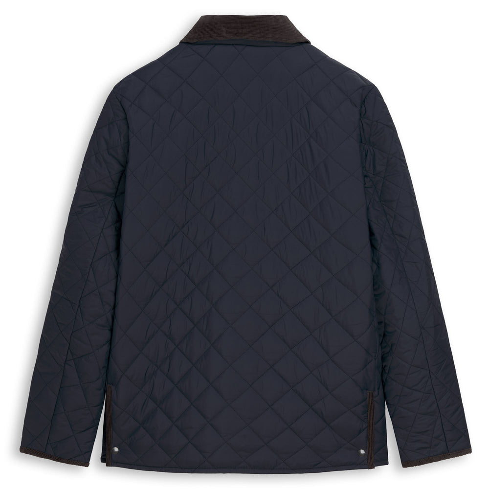 Veste mi-longue pour homme Blue Iris, coupe classique, matelassée légèrement 02