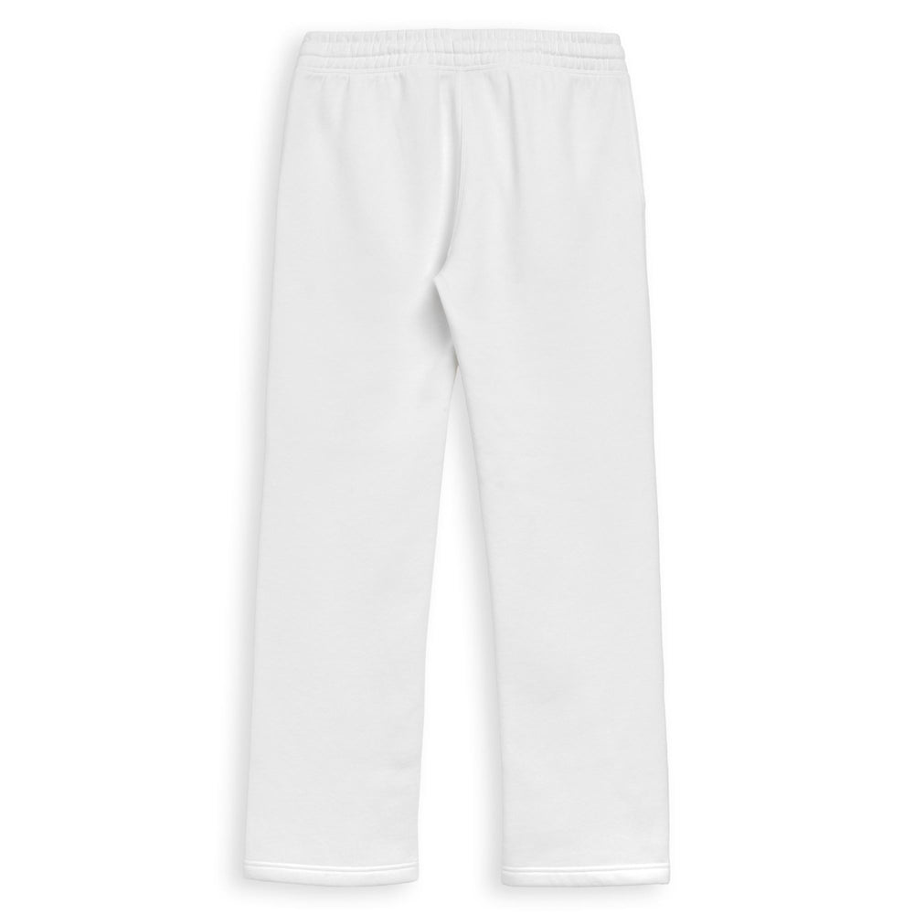 Pantaloni sportivi da donna bianchi a vestibilità regolare in cotone/poliestere 02