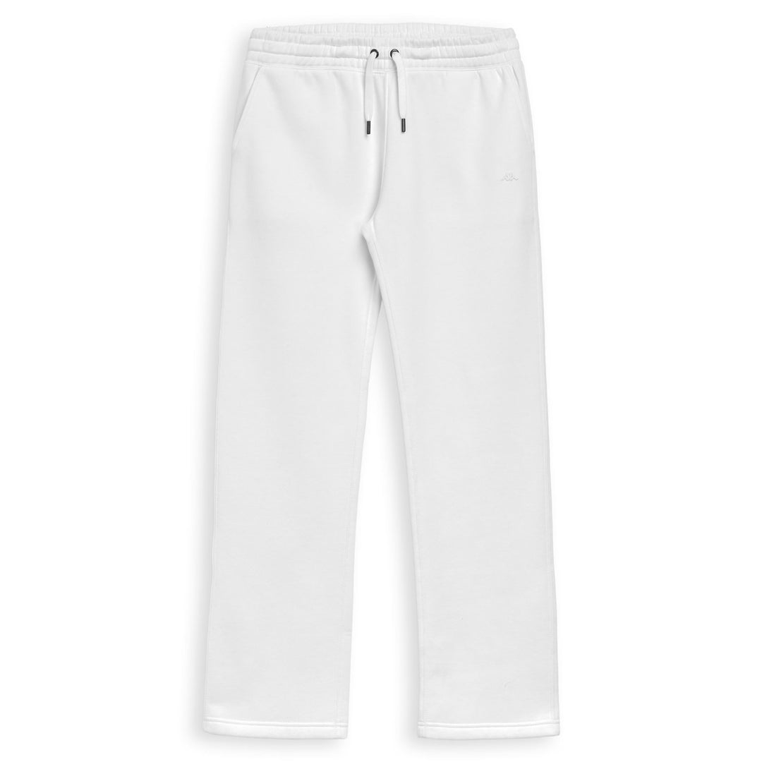Pantaloni sportivi da donna bianchi a vestibilità regolare in cotone/poliestere 01