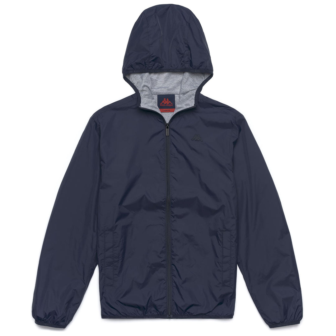 Iris Blue Men's Classic Short Rainproof Jacket 01