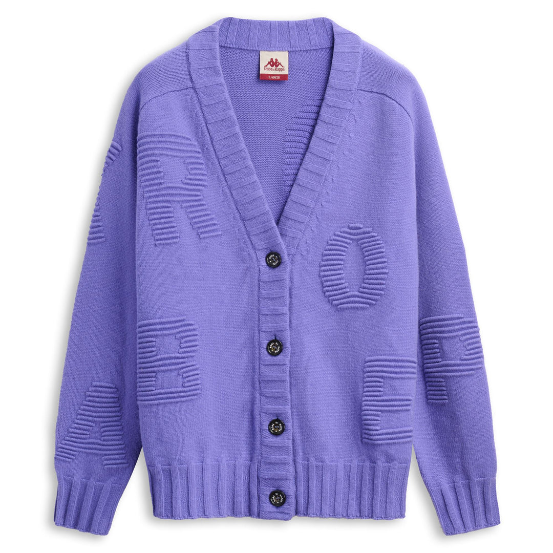 Violet Men's Wool Blend Cardigan with Personalized Buttons 01