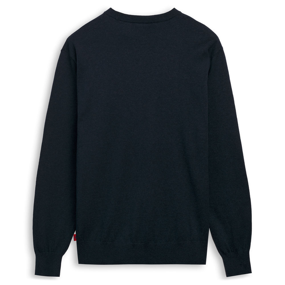 Maglione da uomo blu in cashmere, vestibilità slim. 02
