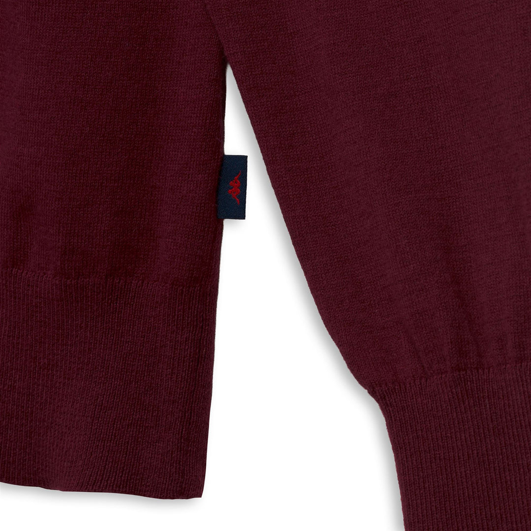 Maglione da uomo rosso slim fit in cotone e cashmere main