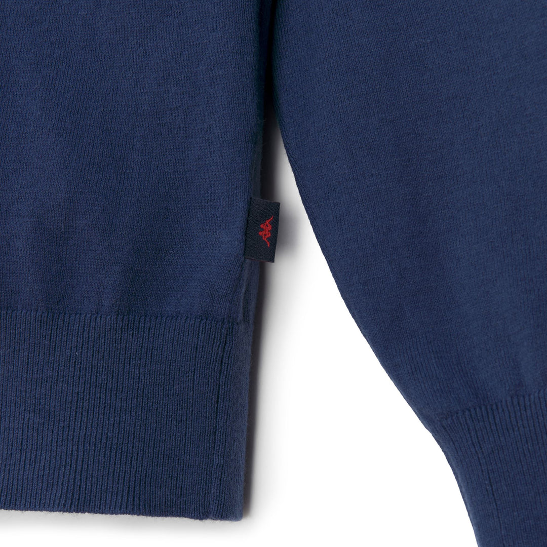 Blue Men's Slim Fit Cashmere Cotton Pullover main