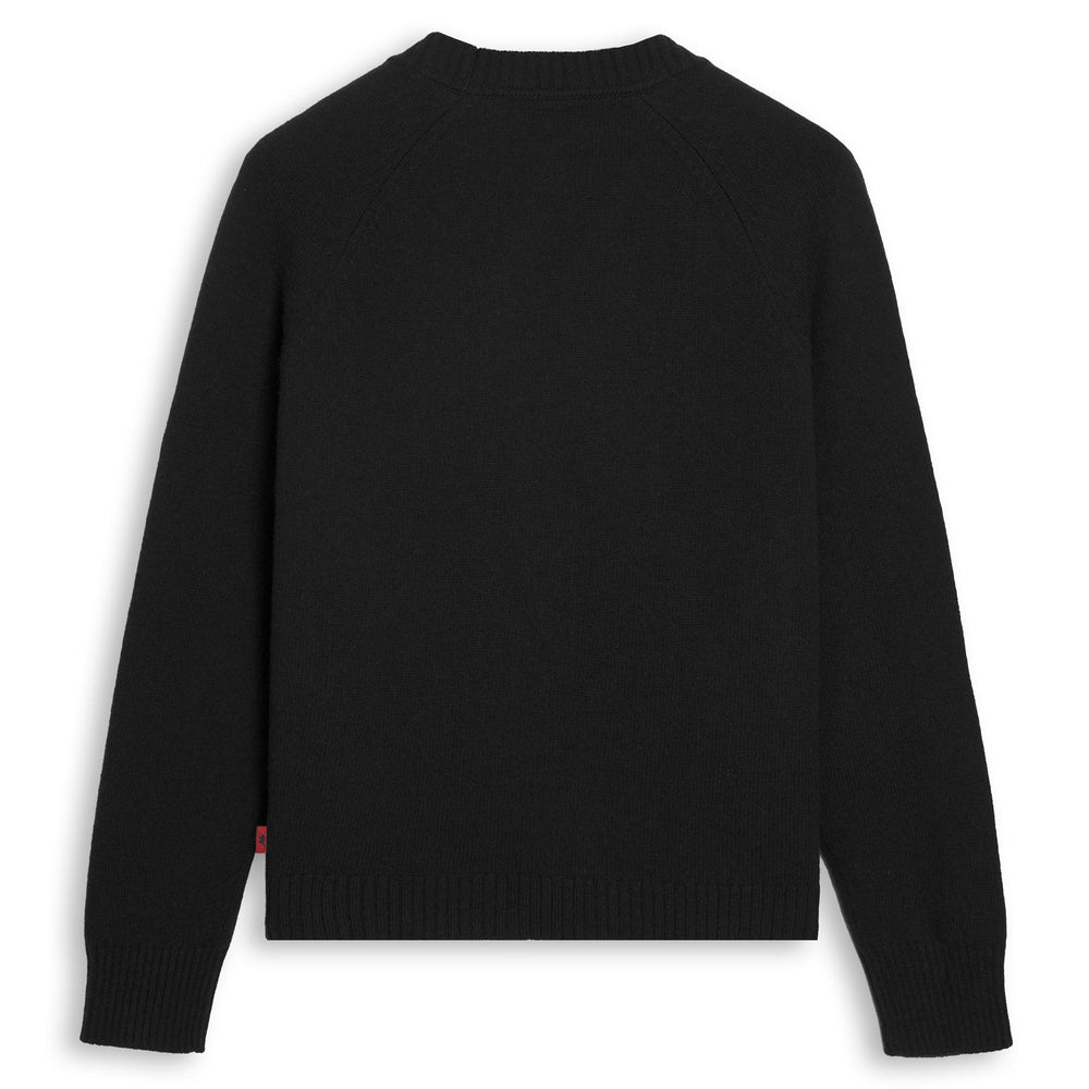 Black Women's Comfort Fit Wool Cardigan 02