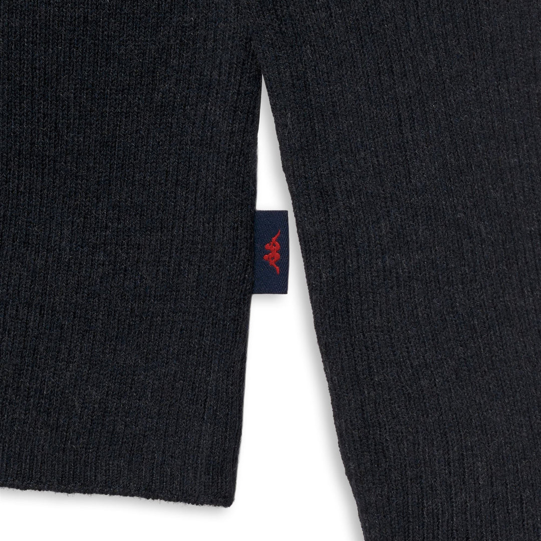 Black Women's Slim Fit Ribbed Wool Pullover main