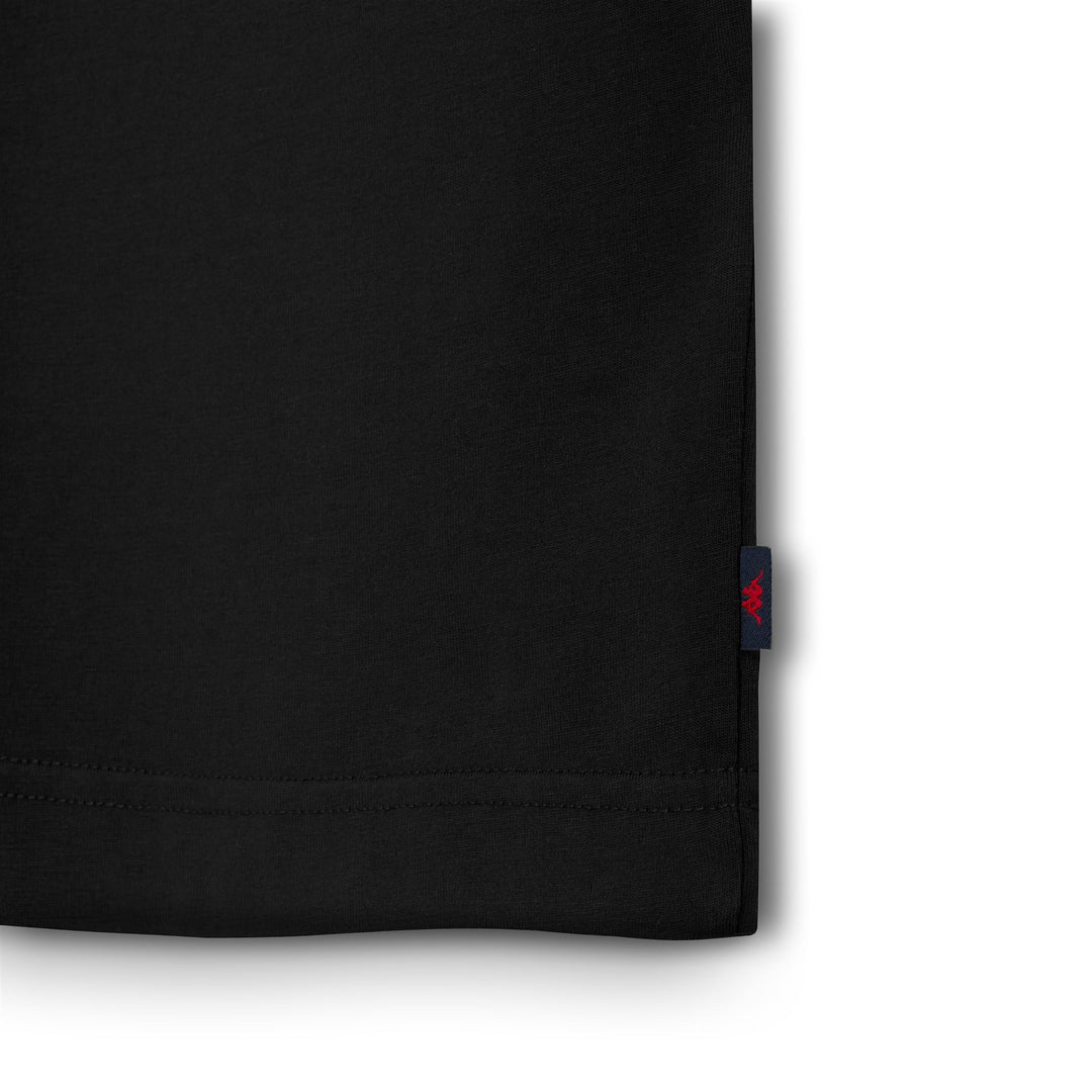 T-shirt da uomo nera in cotone, vestibilità regolare. main