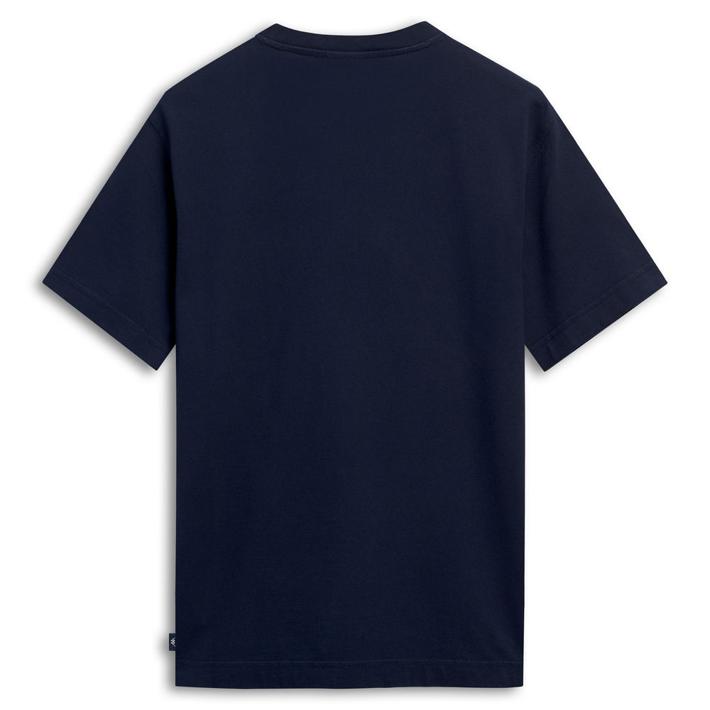 T-shirt bleu homme coupe classique en coton décontracté 02