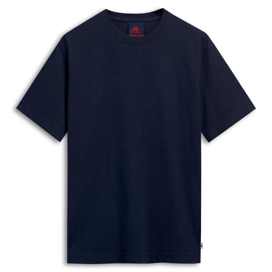 T-shirt bleu homme coupe classique en coton décontracté 01