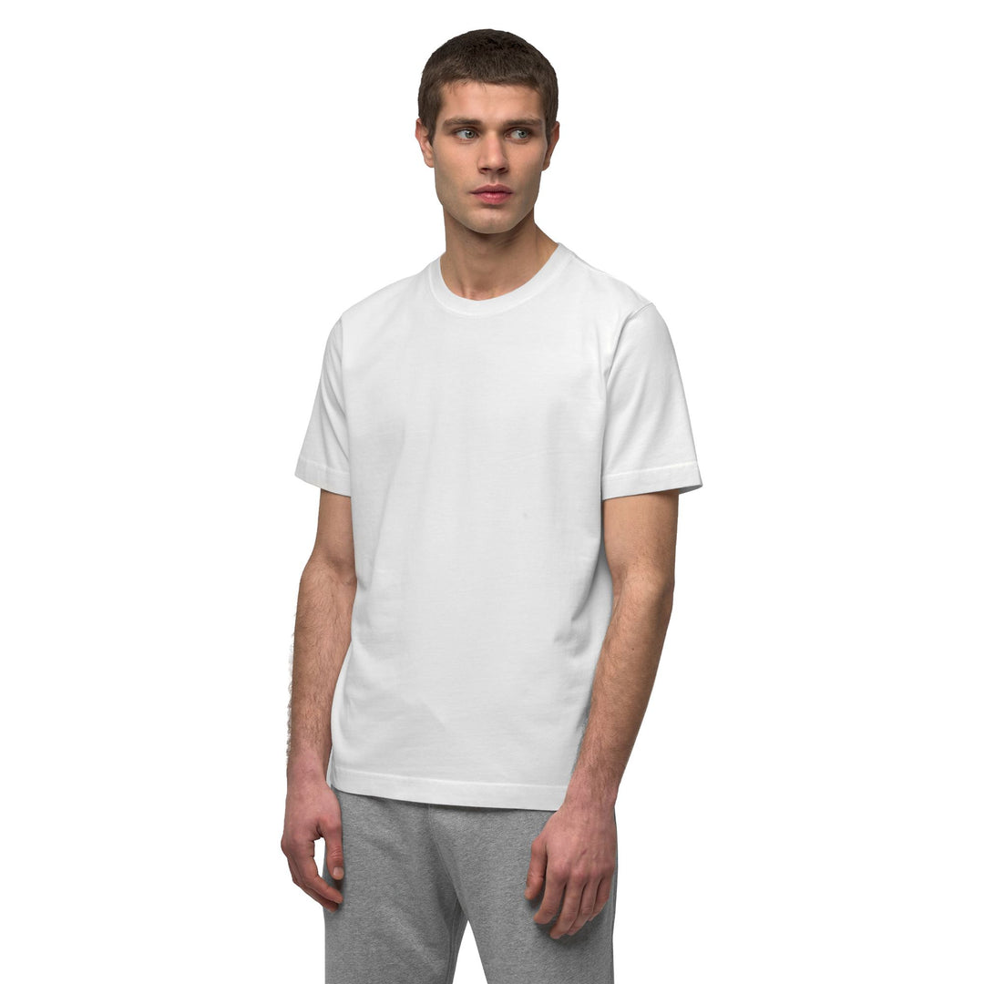 T-shirt blanc pour homme, coupe classique, en coton décontracté 01
