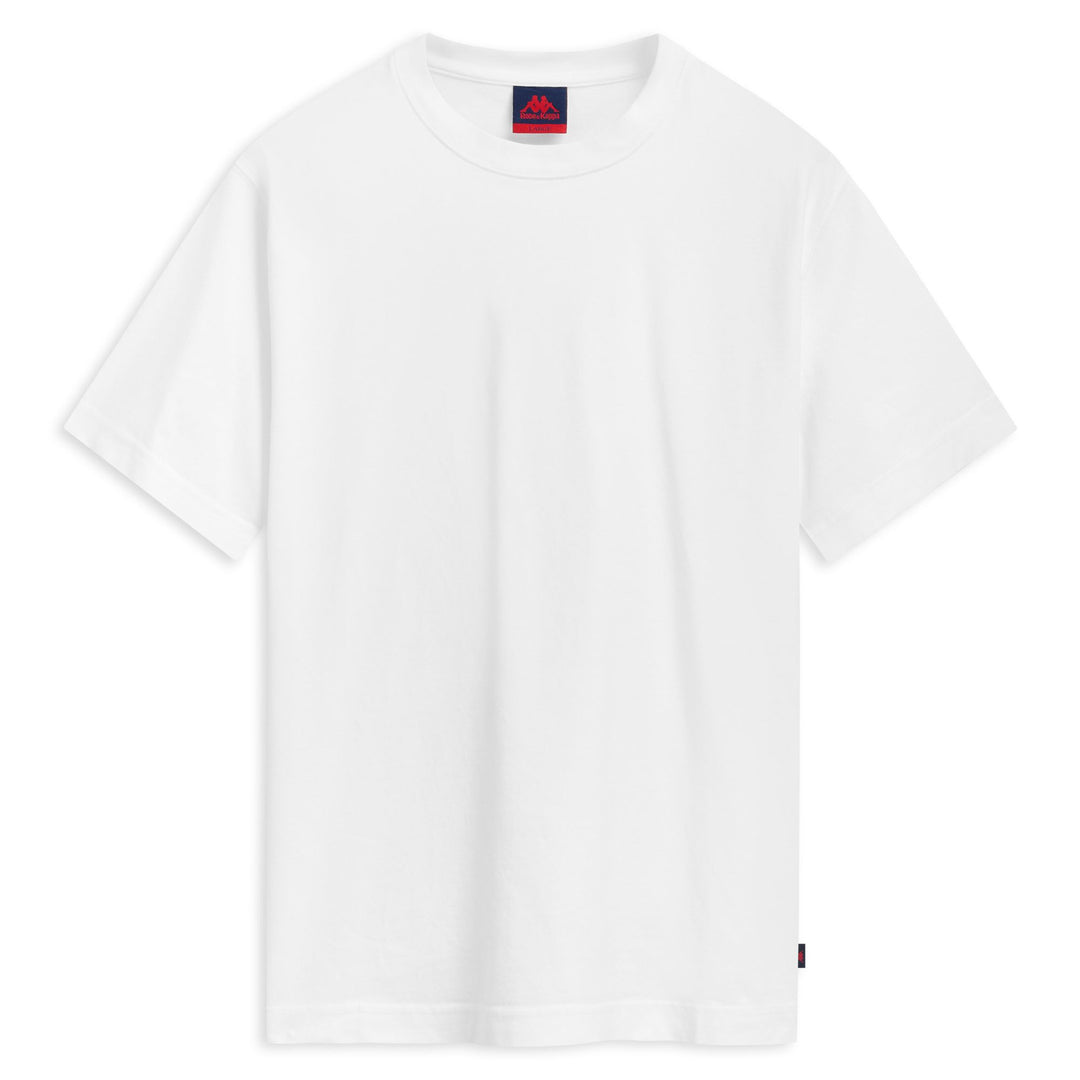 T-shirt blanc pour homme, coupe classique, en coton décontracté main