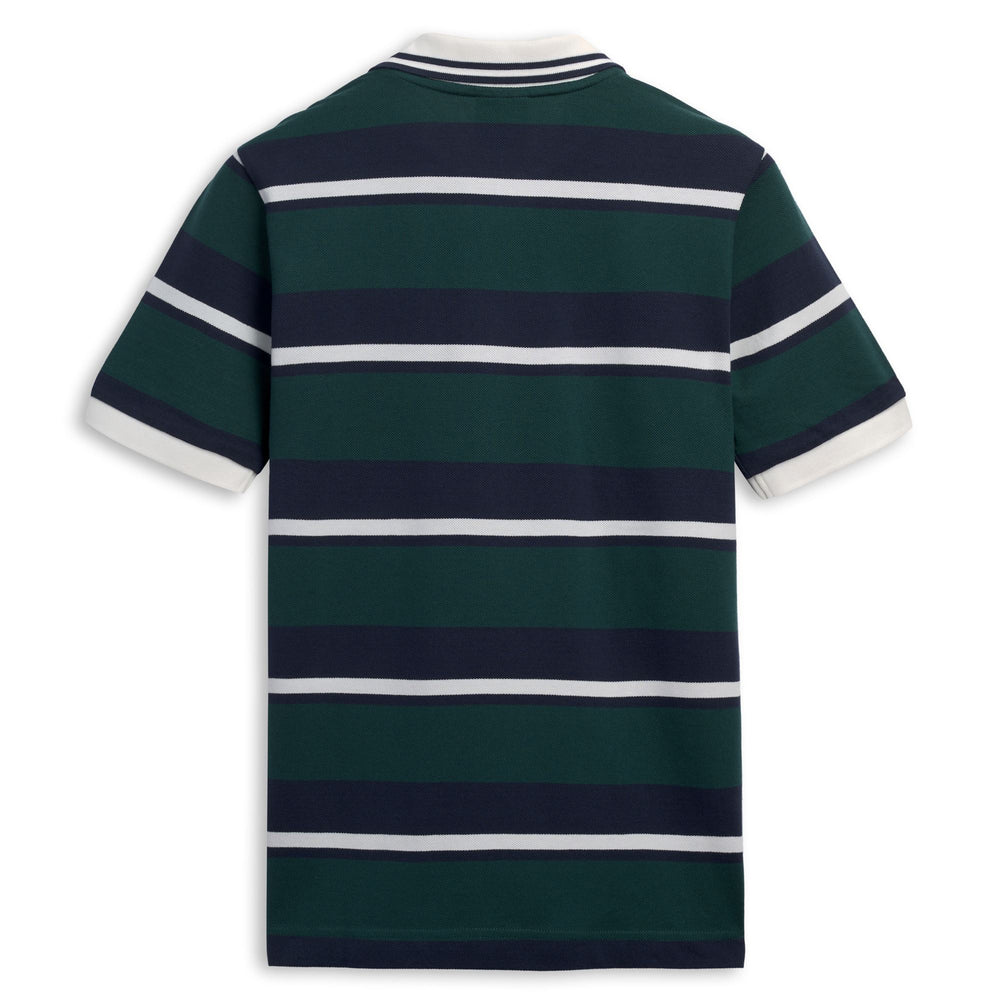 Polo en coton vert pour homme, coupe classique décontractée, manches courtes. 02