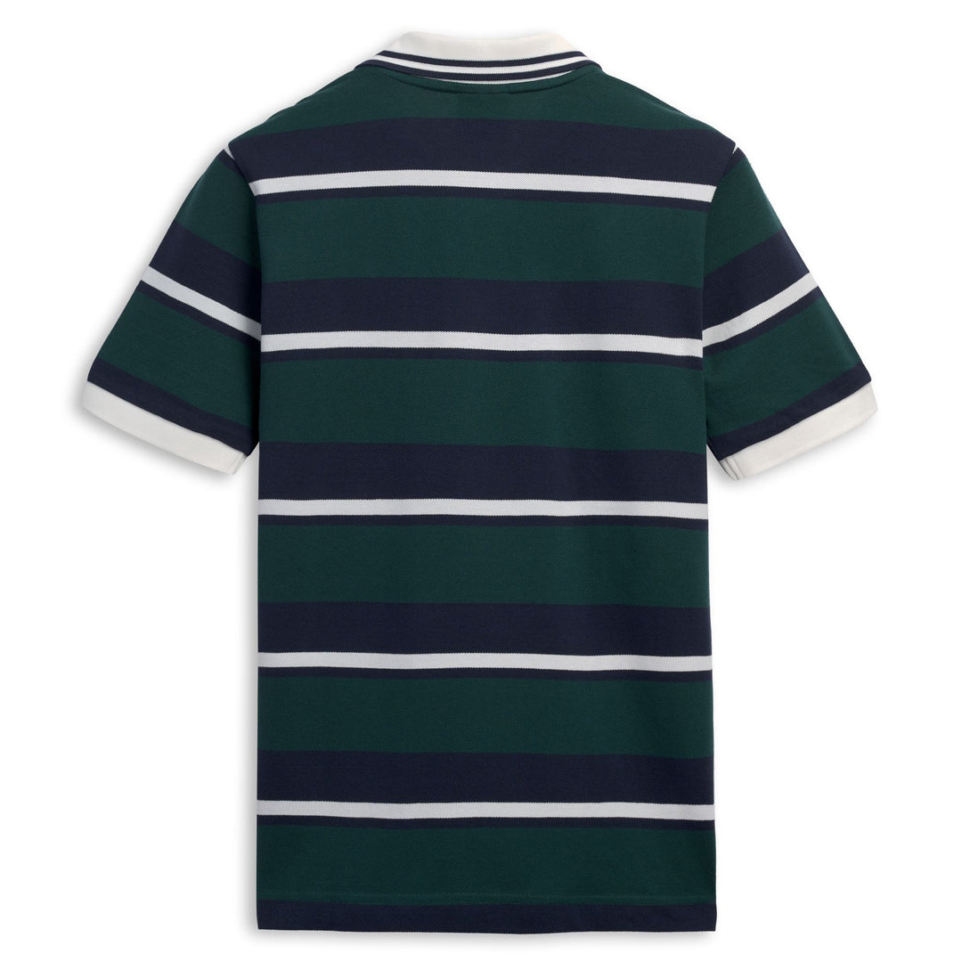 Polo en coton vert pour homme, coupe classique décontractée, manches courtes. main