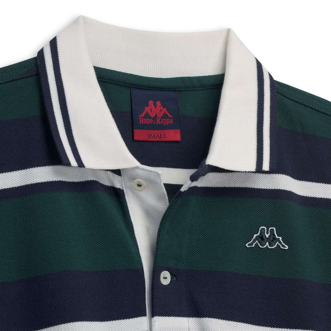 Polo en coton vert pour homme, coupe classique décontractée, manches courtes. main