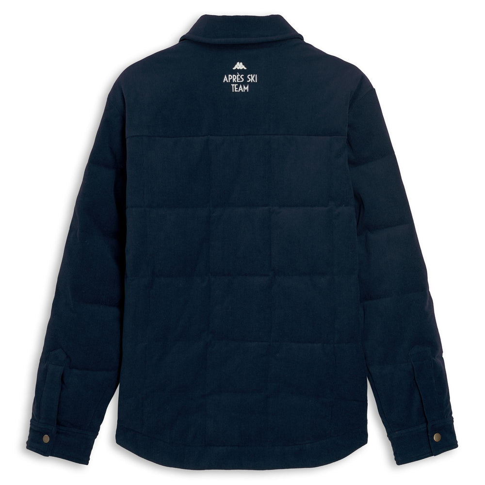 Blue Men's Regular Fit Padded Corduroy Jacket with Fleece Lining 02