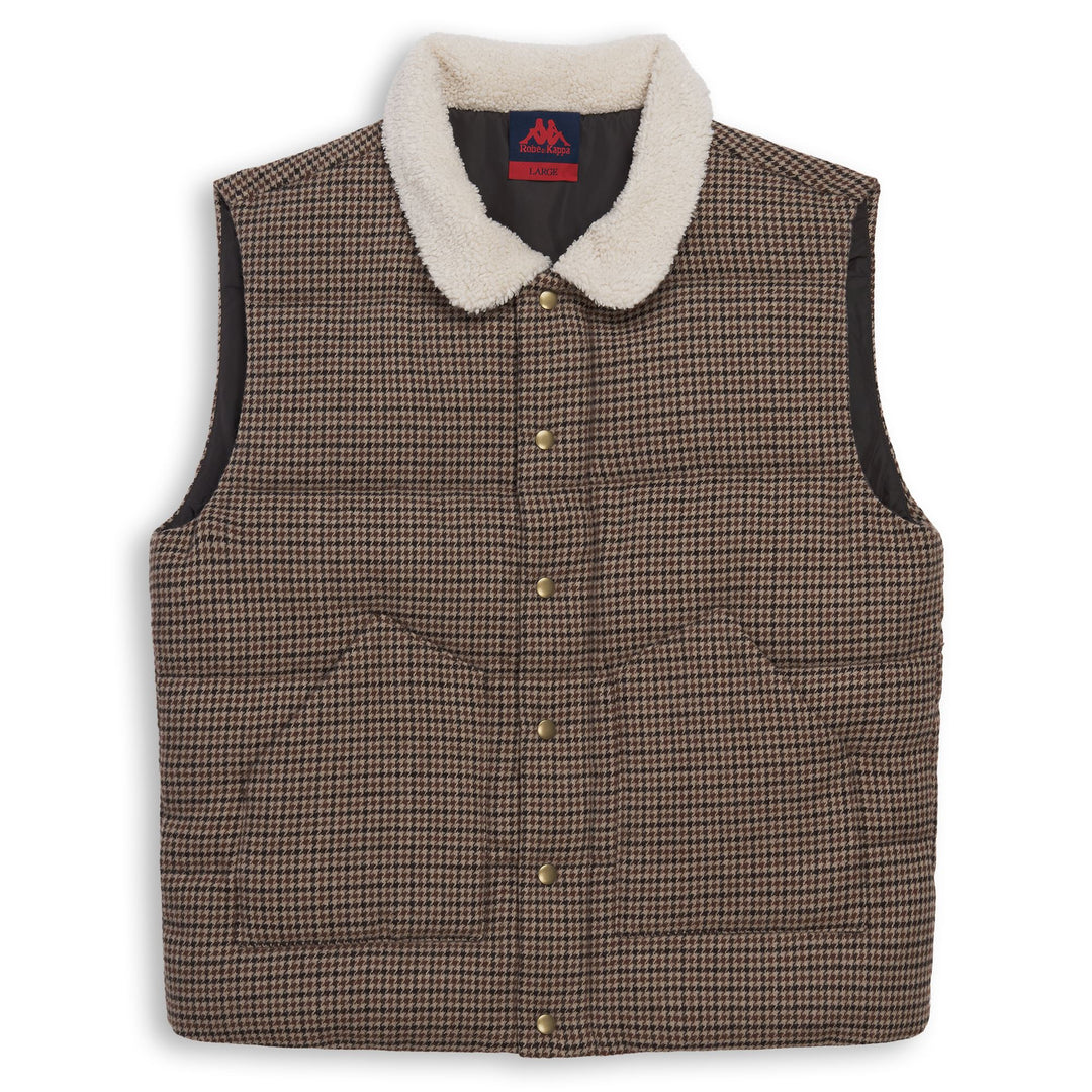 Gilet marron pour homme, coupe classique, en laine mélangée main
