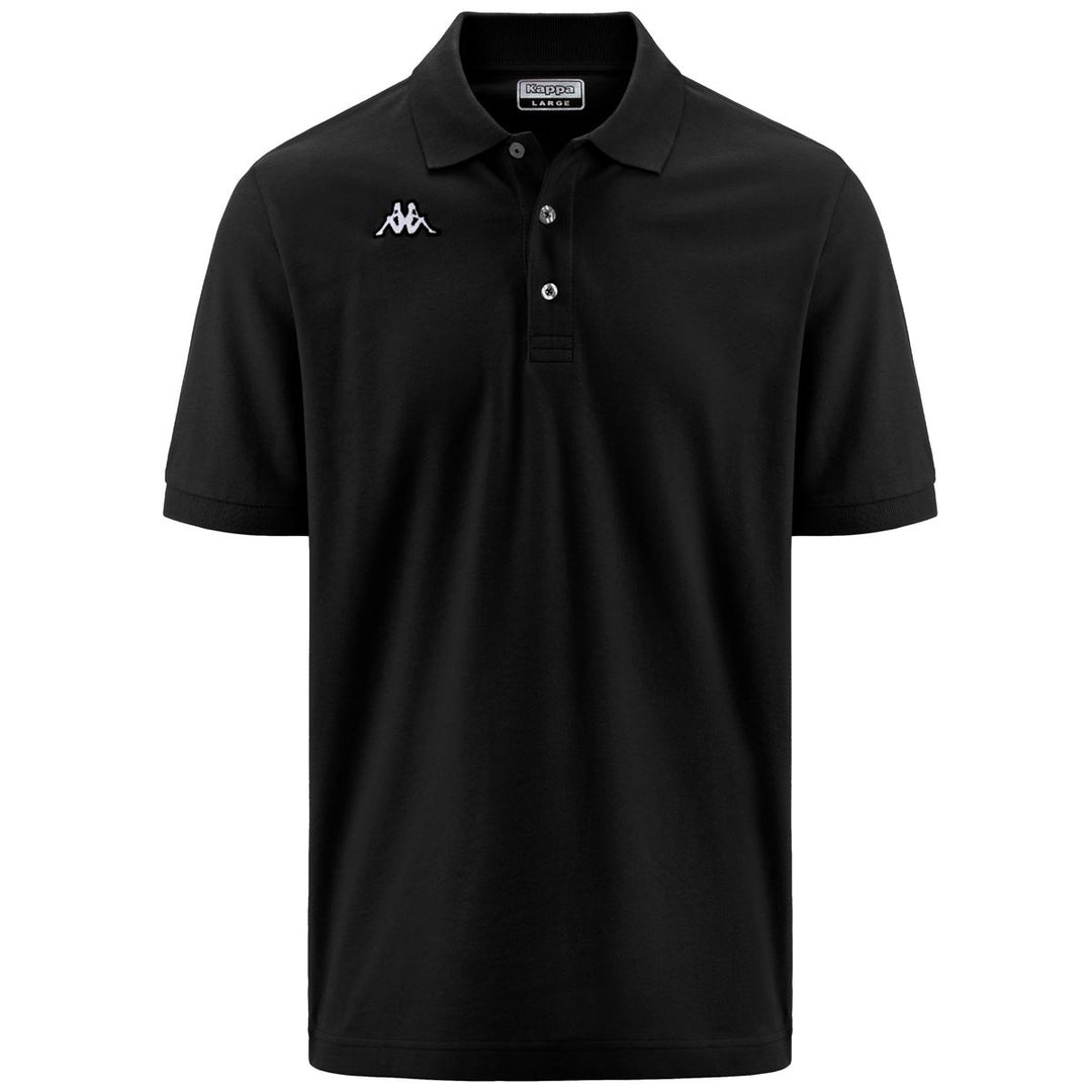 Black Men's Regular Fit Sportswear Polo Shirt in Cotton Piquet 01
