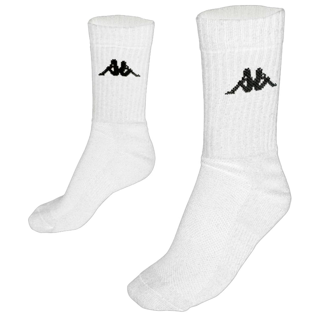 Chaussettes montantes blanches unisexes de volleyball avec renfort 01