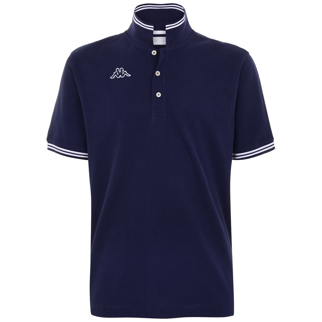 Navy blue Men's Cotton Pique Polo Shirt with Logo 01
